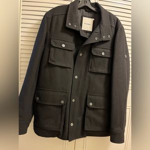 Ben Sherman Black Men’s Wool Blend Peacoat Size Medium
